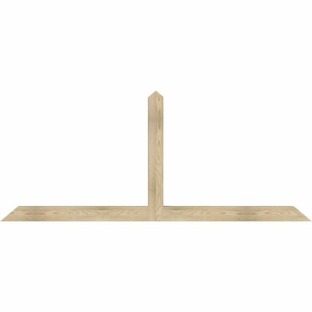 Ekena Millwork Portland Rough Sawn Timber Gable Bracket, Douglas Fir, 84"W x 35"H x 4"D x 4"F, 10/12 Pitch GBW084X35X0404POR00RDF